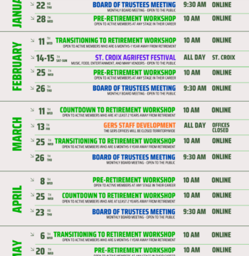 Events Calendar Jan-May 2026
