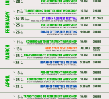 Events Calendar Jan-May 2026